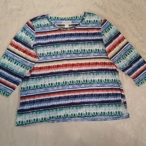 This is a Women's Alfred Dunner XL Multi-Color Lady's Top in Great Condition